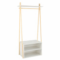 Portant penderie en bois avec rangements ALEX H145 cm Portant penderie en bois avec rangements ALEX H145 cm