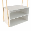 Portant penderie en bois avec rangements ALEX H145 cm Portant penderie en bois avec rangements ALEX H145 cm