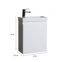 Lave-mains LISA Blanc + Robinet Noir