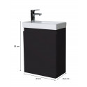 Lave-mains LISA Carbone + Robinet Chromé Lave-mains LISA Carbone + Robinet Chromé