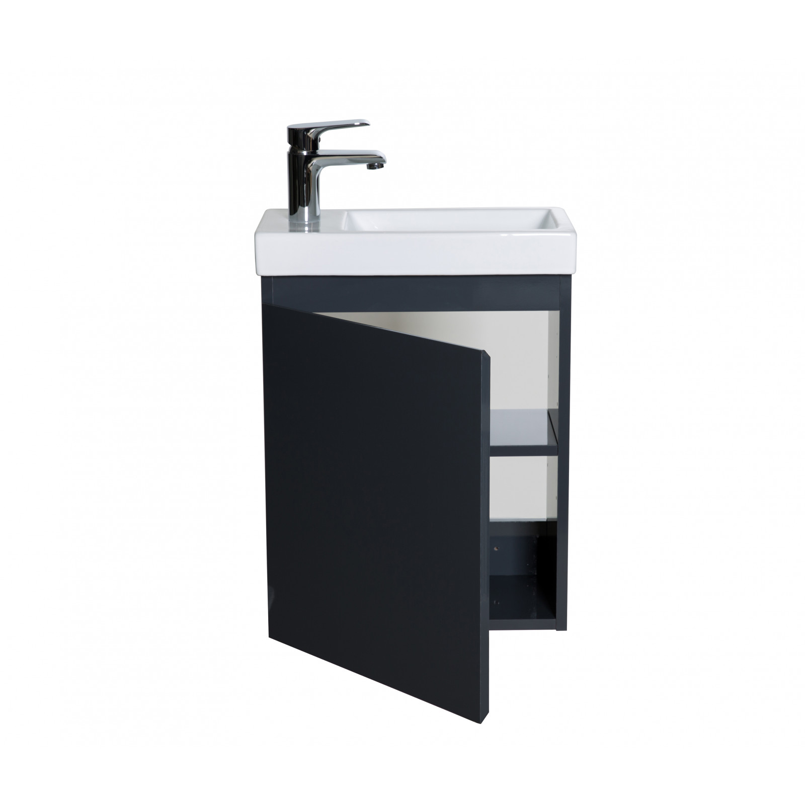 Lave-mains LISA Gris Anthracite + Robinet Chromé Lave-mains LISA Gris Anthracite + Robinet Chromé
