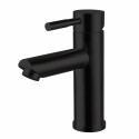 Robinet salle de bain mitigeur lavabo bec bas noir GRIFO