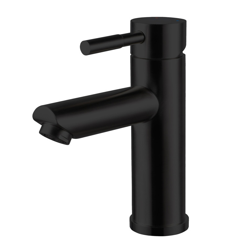 Robinet salle de bain mitigeur lavabo bec bas noir GRIFO