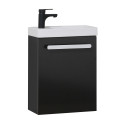 Meuble lave mains noir carbone NEVADA avec robinet noir