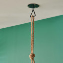 Kit penderie suspendue Industriel - Barre portant dressing sous plafond avec corde et crochet 1 m -