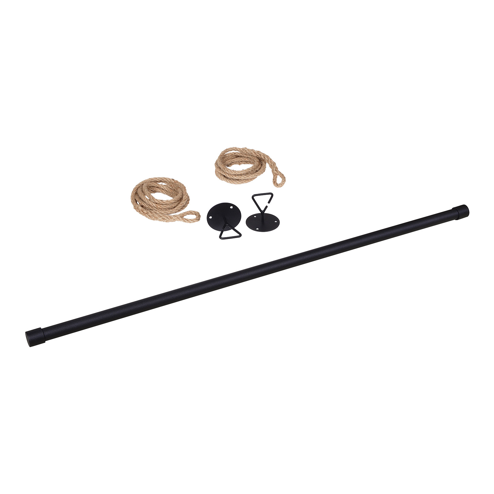 Kit penderie suspendue Industriel - Barre portant dressing sous plafond avec corde et crochet 1 m - Kit penderie suspendue Industriel - Barre portant dressing sous plafond avec corde et crochet 1 m -