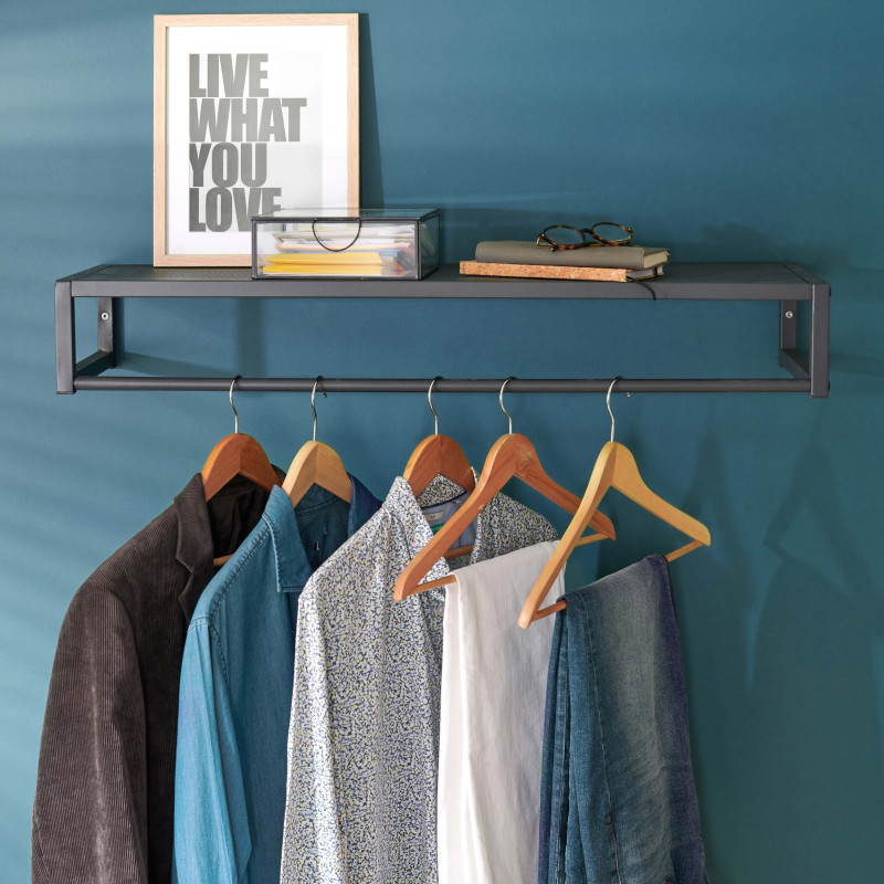 Etagère penderie murale 90 cm - GRIF