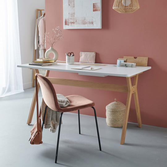 Ma chambre d'enfant bureau Ado Oslo Blanc et bois