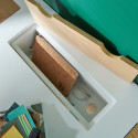 Bureau scandinave Bois/Blanc 120 cm Mobox