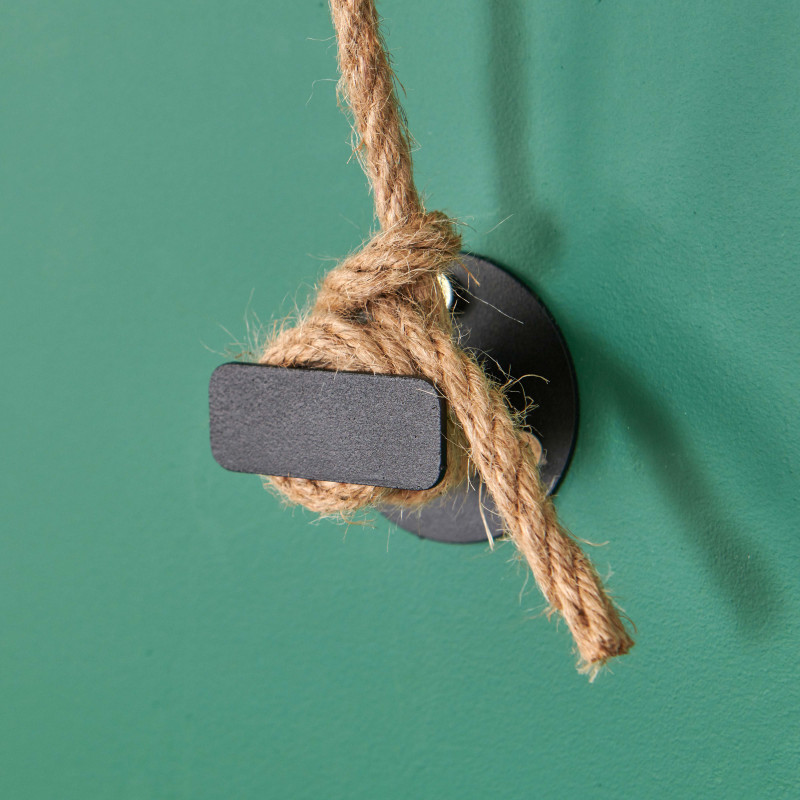 Kit penderie suspendue Industriel - Barre portant dressing sous plafond avec corde et poulie 1 m - L