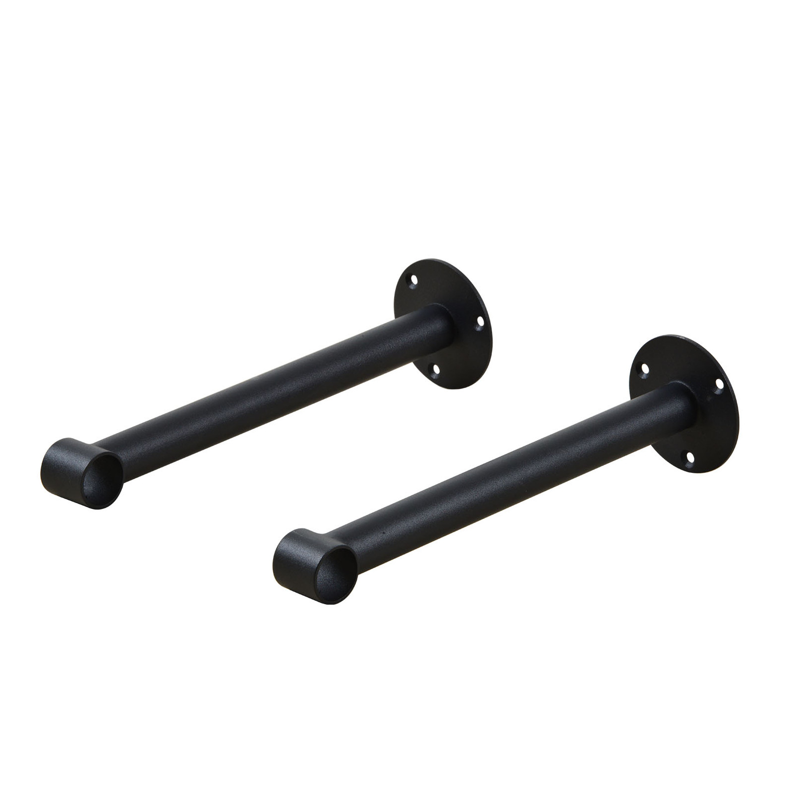 Portant penderie/ barre murale Chêne / Noir LOLA Portant penderie/ barre murale Chêne / Noir LOLA