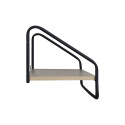 Etagère penderie murale Bois et Métal Noir 90 cm - NELO