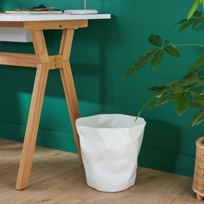 Corbeille Papier Design Blanche HOOK