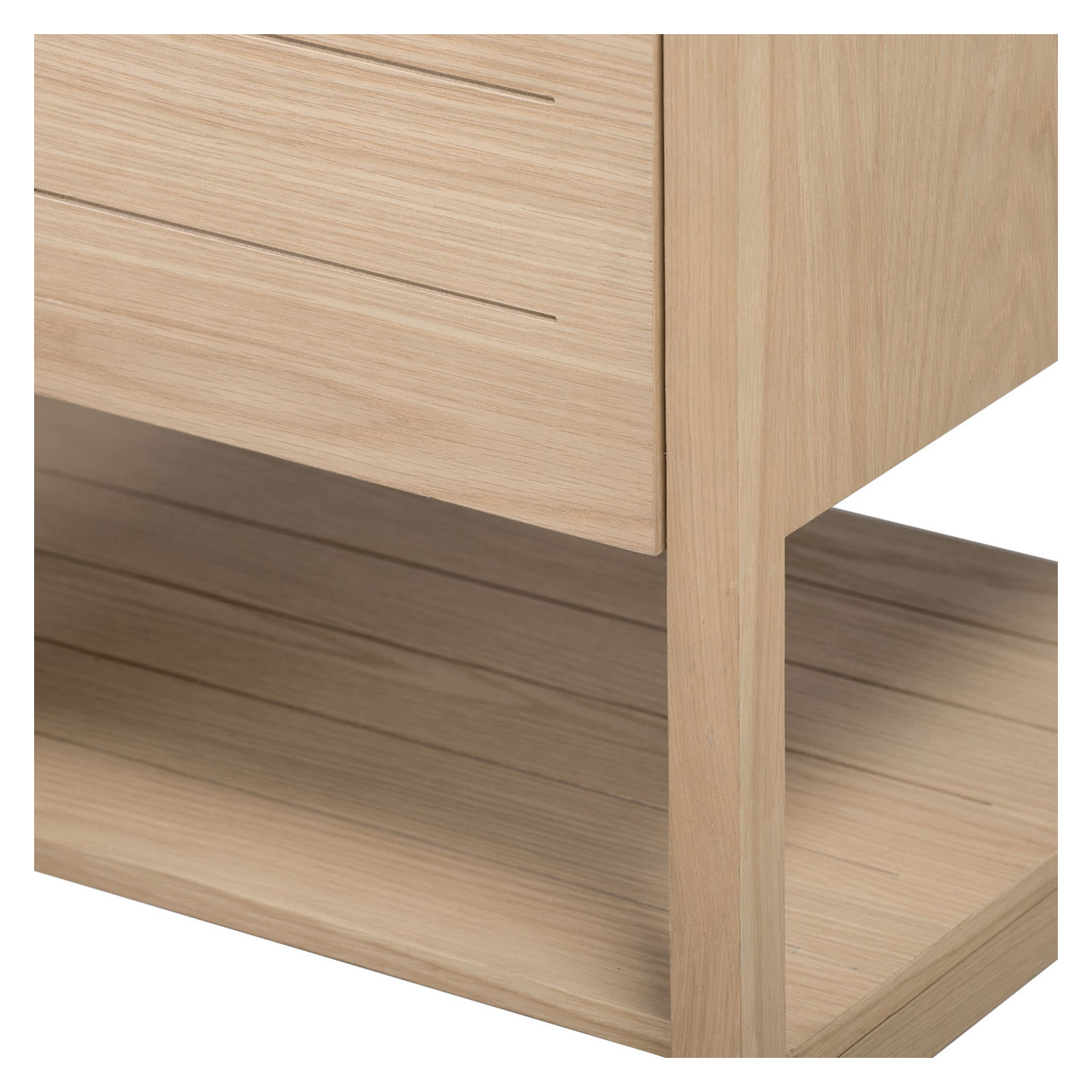 Meuble de Salle De Bain Chêne 70 cm ATOLL + Miroir Rond 60 cm + Vasque ronde 37 cm