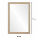 Ensemble de Salle De Bain Meuble Chêne + Colonne de rangement Chêne ATOLL + Miroir + Vasque