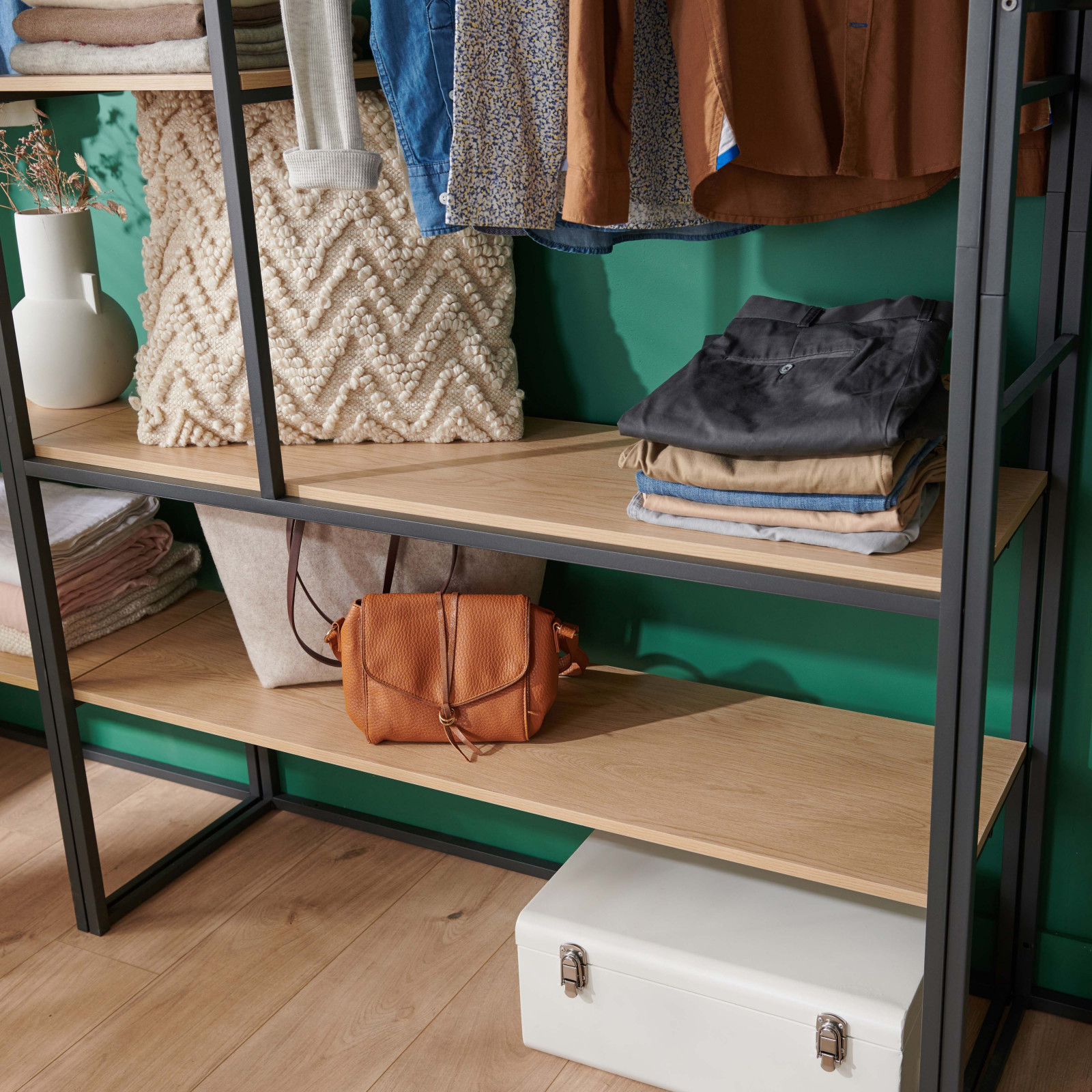 Portant Vêtements en Bois et Métal - Lot de 2 - ASHTON