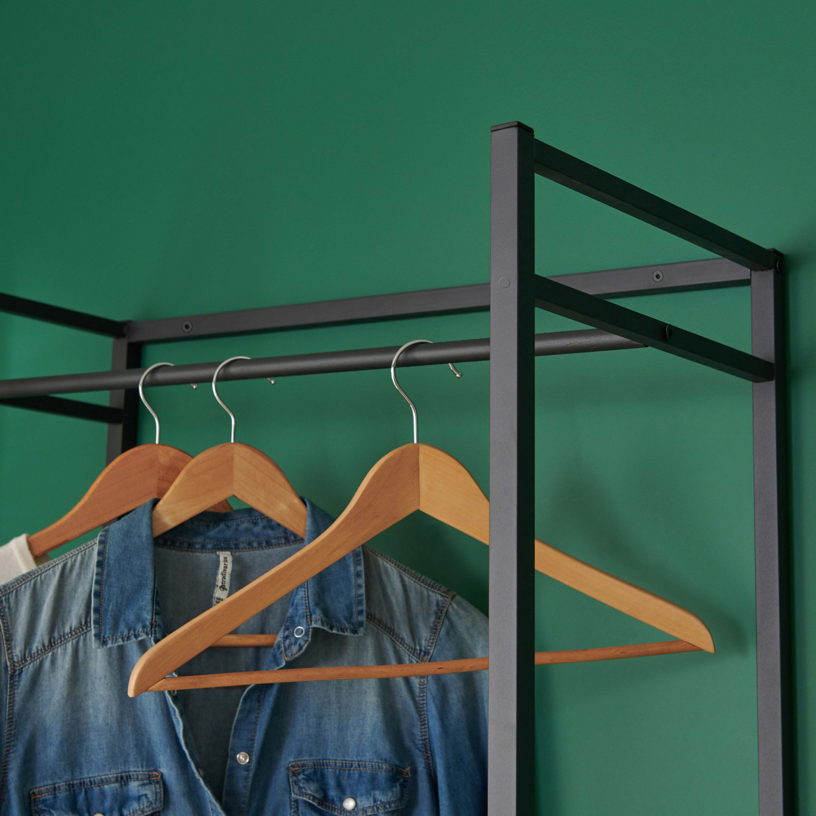 Portant Vêtements en Bois et Métal - Lot de 2 - ASHTON