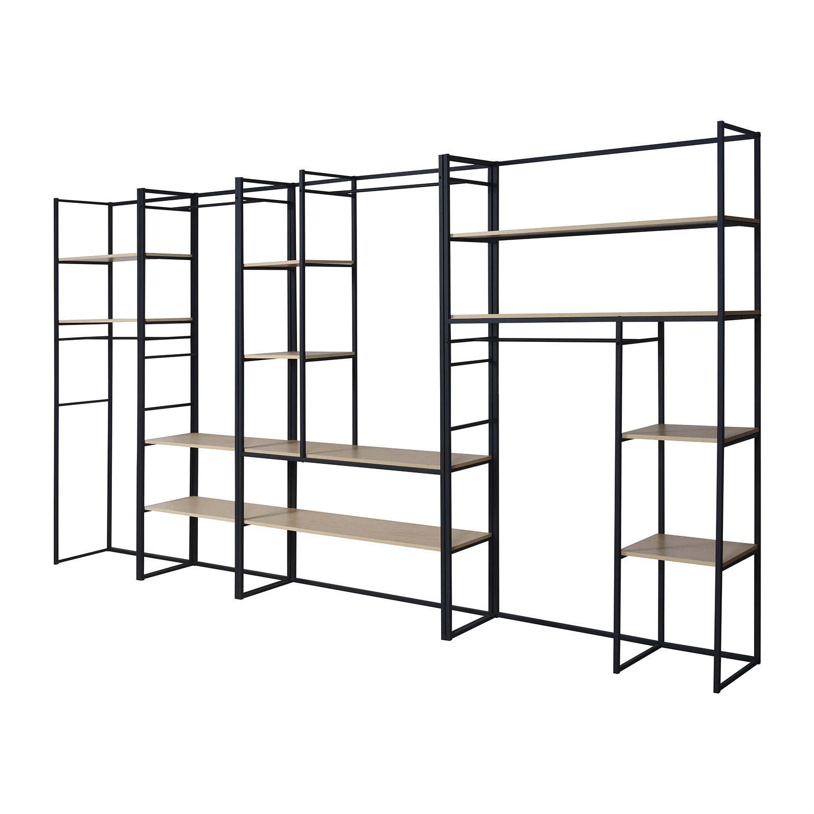 Portant Vêtements en Bois et Métal - Lot de 4 - ASHTON Portant Vêtements en Bois et Métal - Lot de 4 - ASHTON