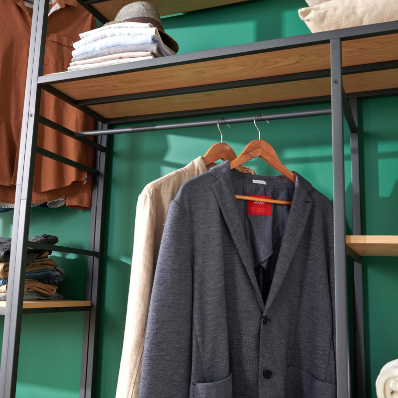 Portant Vêtements en Bois et Métal - Lot de 4 - ASHTON