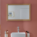 Miroir salle de bain chêne naturel L50 x H70 ATOLL