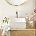 Vasque de Salle de Bain à Poser en Céramique Blanche L36xH13xP36cm COMA - Lot de 2
