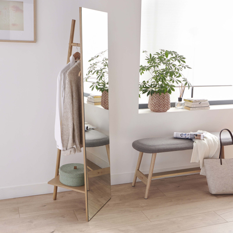 Miroir Sur Pied avec Portant H160 LIAM