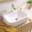 Vasque Blanche à Poser en Résine de Synthèse L50 cm ITO - Lot de 2