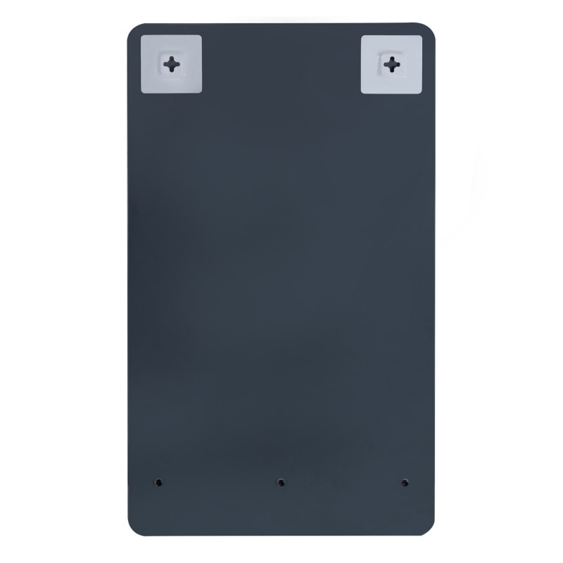 Lave-mains Métal noir et Chêne L40 x H50 NOVA + miroir noir
