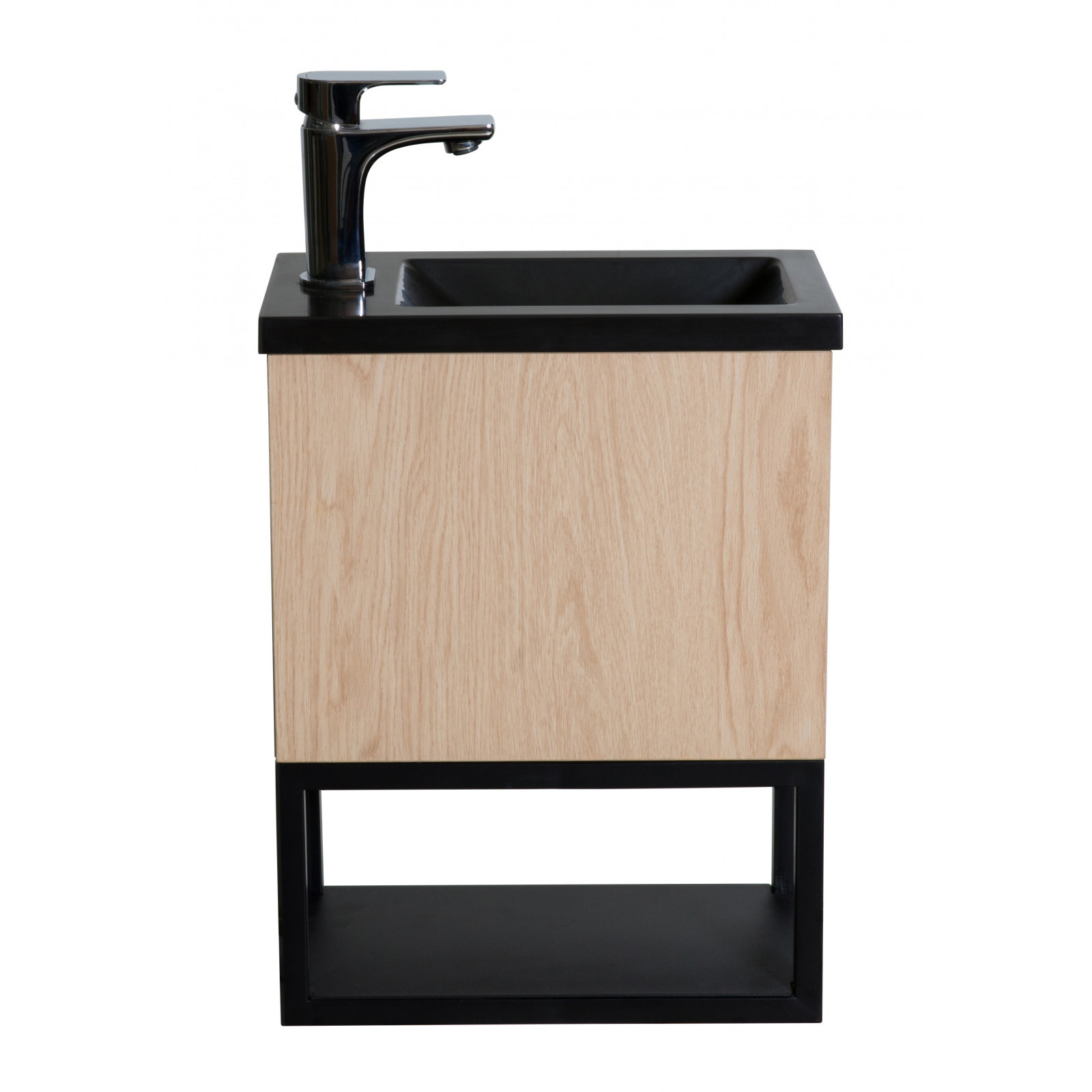 Lave-mains Métal noir et Chêne L40 x H50 NOVA Lave-mains Métal noir et Chêne L40 x H50 NOVA