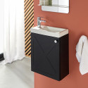 Meuble lave-mains noir carbone AVA
