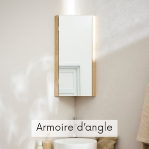 Armoire de toilette d'angle