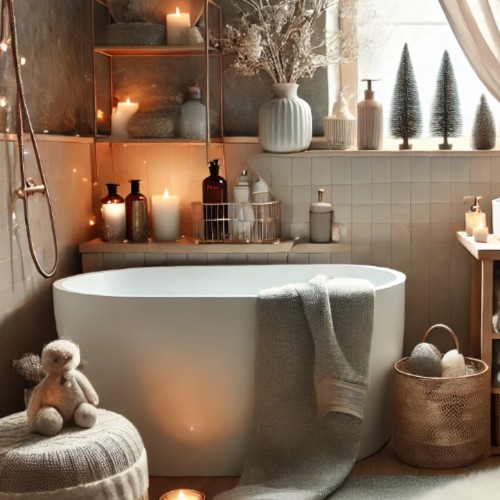 Comment adapter la décoration saisonnière de la salle de bains pour refléter l'esprit de l'hiver sans encombrer l'espace ?